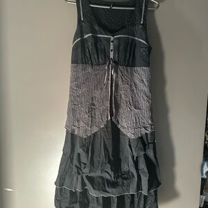Elegant Black and Gray Women's Dress